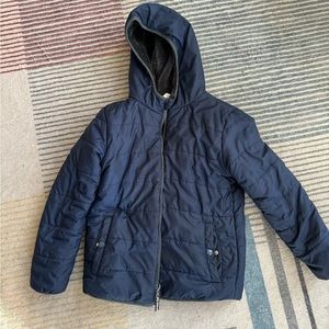 Boys Cat & Jack navy blue winter coat with fleece lining (size M - 8/10).